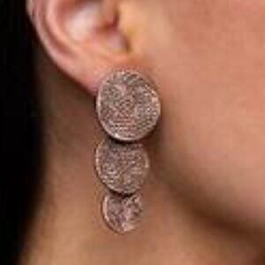 Paparazzi-Ancient Antiquity-Stuff that Blings!-Copper Clip-On Earrings